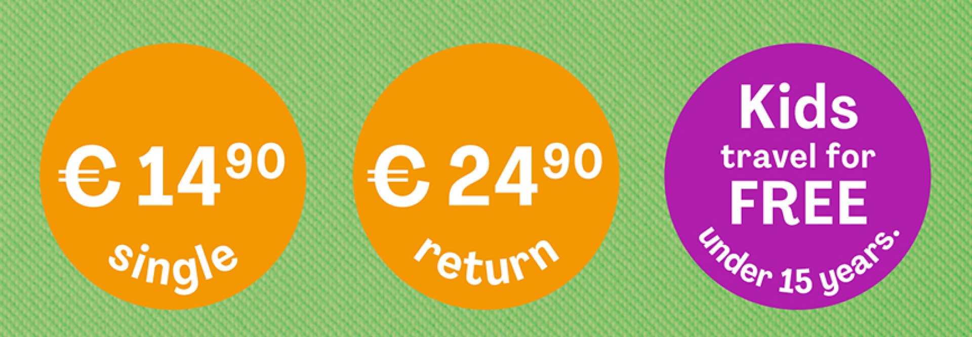 City Airport Train Preise und Vorteile: €14,90 einfach, €24,90 retour, gratis für Kinder, City Check-in, WLAN.
